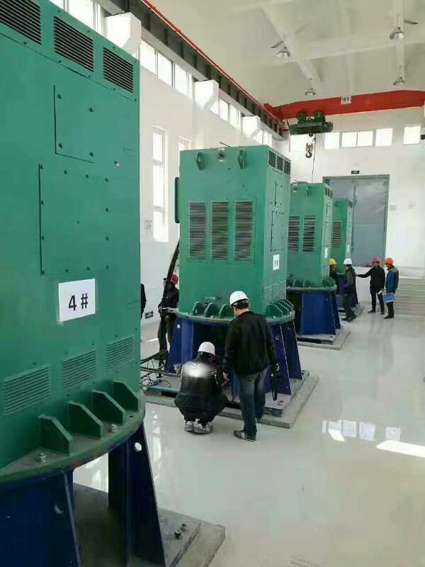 YKK560-4某污水处理厂使用我厂的立式高压电机安装现场